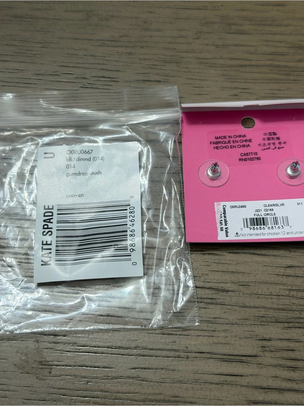 Kate Spade Cubic Zirconia Circle Stud Earrings - Silver & Clear